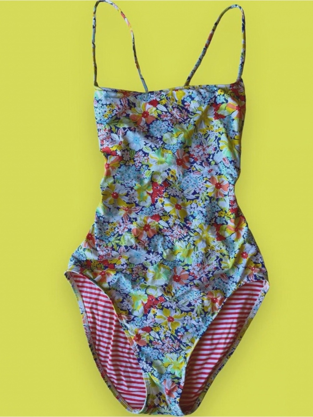 Girls Floral One-Piece Swimsuit - Multicolor